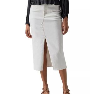 Sanctuary Front-Slit Denim Midi Skirt